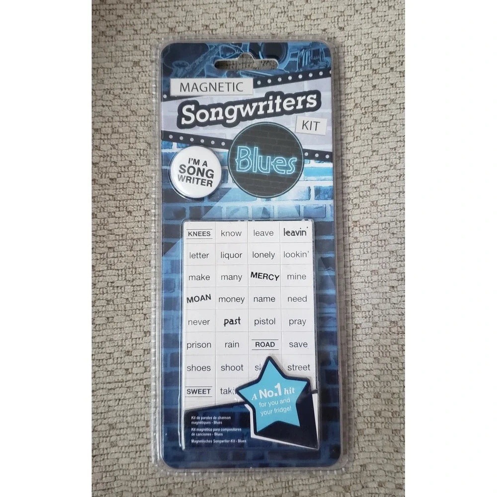 Magnetic Song Writers Kit Blues Lyrics Genre Word Magnets White Elephant Gift
